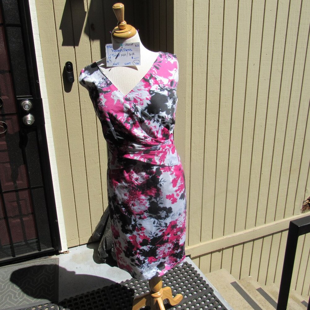 #382  NEW WOMEN'S FLORAL PRINT DRESS BY PLANET  (SIZE 14US / 18UK)